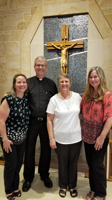 20190707 Holy Spirit.Lisa.Msgr.Paul.Deb.Debbie Barras